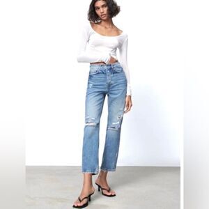 Zara The Bliss Straight Jeans